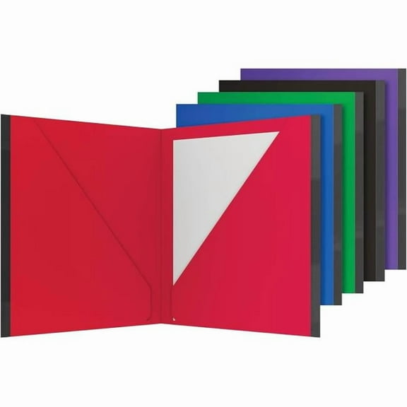 TOPS Products 89114 Oxford Two Pocket Folders, Assorted Colors - Pack of 5