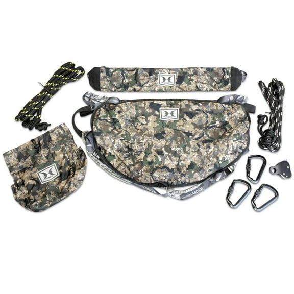 HAWK Helium Hammock Lightweight Packable Comfortable Camo Hunting Tree Saddle with Removable Padded Seat