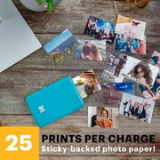 Kodak Step Mobile Instant Photo Printer Go Bundle with Zink Paper & Carrying Case, Blue