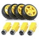 thumbnail image 2 of 4 Uds DC 3-6V Motor eléctrico con 4 Uds rueda de neumático de plástico Motor de engranaje Kit DIY Mini Smart RC coche Robot neumáticos para Arduino Smart Car, 2 of 8