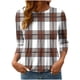 thumbnail image 2 of mfyjkho Tops Para Mujer, Camiseta Estampada Informal Y Moderna Para Mujer Con Cuello Redondo Y Mangas 3/4 Tops De Tallas Grandes L, 2 of 7
