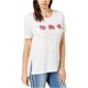 thumbnail image 1 of Carbon Copy Camiseta básica con estampado gráfico de rosas para mujer, blanco, extragrande, 1 of 2