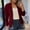 Wine, variant on Azrian Clearance Women's Spring Jackets Coats Women's Color Casual Fashion Long-sleeved Cardigan Jacket Coat Outerwear