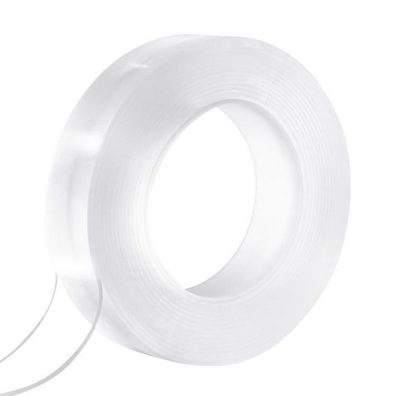 Heavy Duty Removable Double Sided Tape, 16FT Strong Adhesive Clear Strips, Reusable for Hanging Posters, Photos, Home Decor