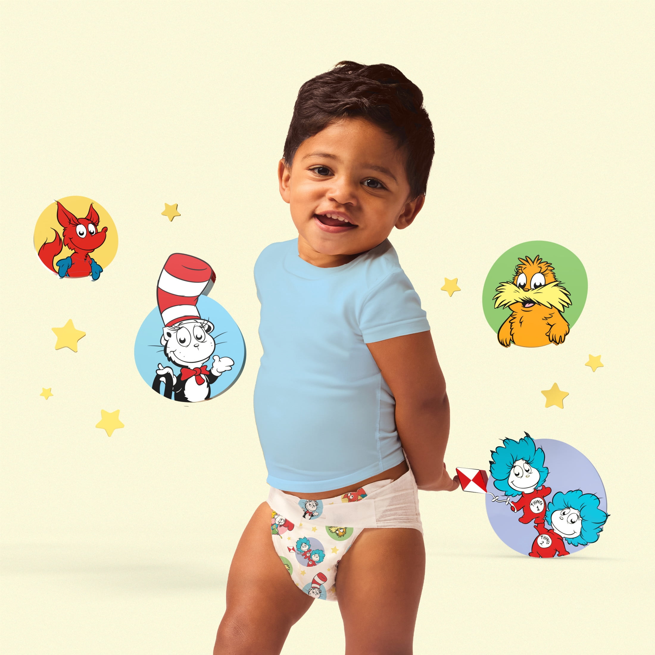 Hello Bello Premium Dr. Seuss Babies Diapers Club Box with Bonus Wipes - Size 4, 58 Count