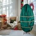 thumbnail image 5 of Tiny Tim Totes Upright Christmas Tree Storage Bag for 7.5ft Trees, 600D Canvas with Zipper, Green, 5 of 9