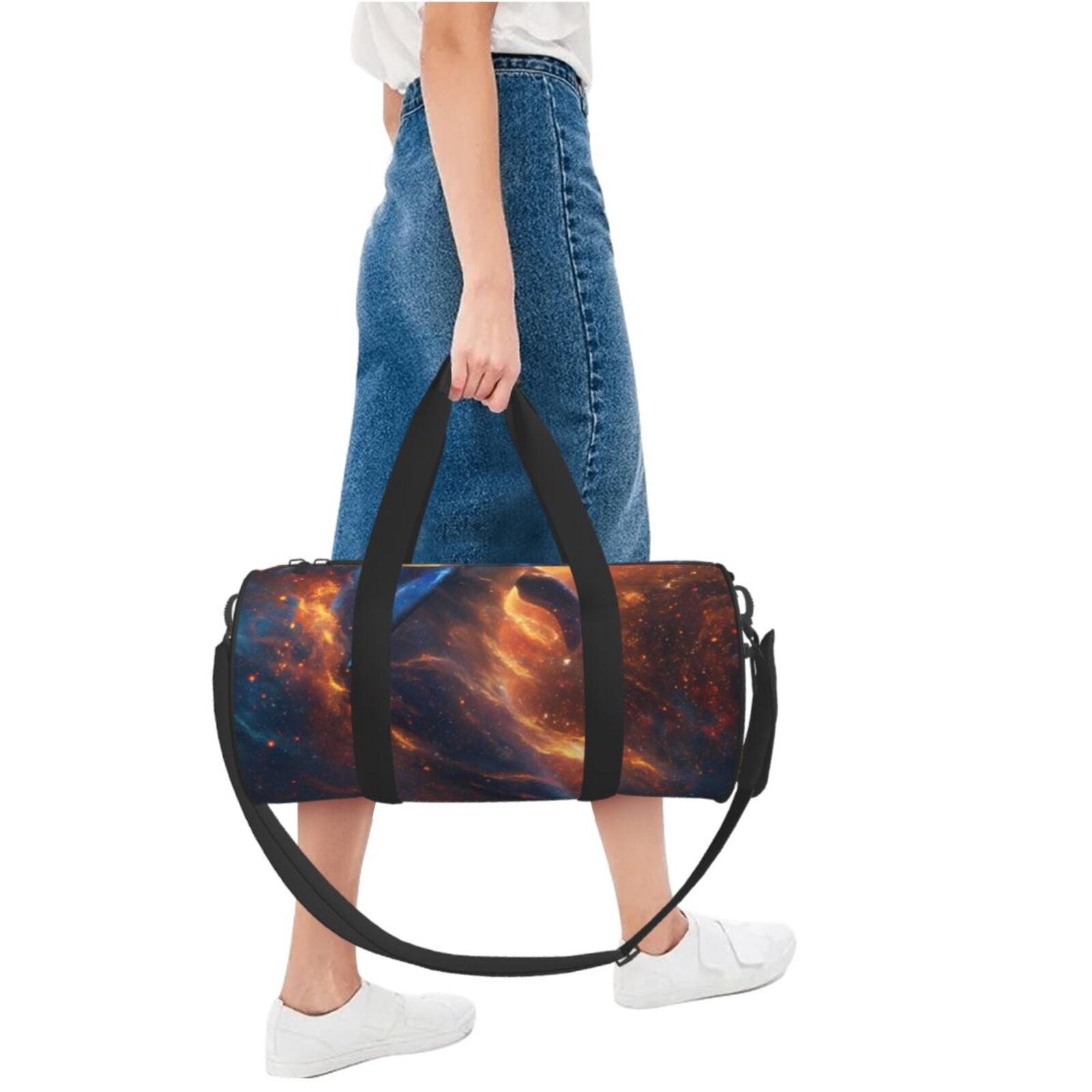 Vsdgher Cool Dolphin 45L Foldable Duffel Bag, Sports Gym Bag,Overnight Bag, Portable Weekender Bag for Airplanes