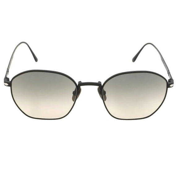 Persol Grey Gradient Irregular Titanium Unisex Sunglasses PO5004ST 800432 50