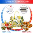 thumbnail image 4 of Insulated Lunch Bag Women, Leakproof Large Lunch Box, Reusable Lunch Cooler Bag with Adjustable Strap, Lunch Tote Bag for Work Women,Lemon Print Lunch Tote Bags Gifts for Woman, Mom, 4 of 6