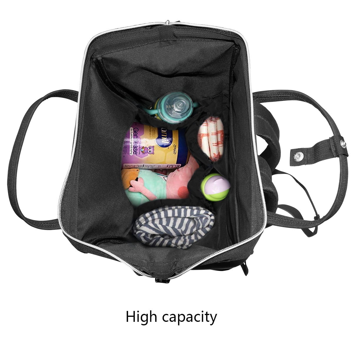Women Backpack Diaper Bag Baby Nappy Bag, Funny Cartoon Giraffe Casual Travel Back Pack, Lightweight Maternity Large Capacity Stylish Outdoor Tote Bag for Men Women Mommy Dad Baby Boy Girl