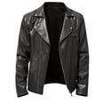 thumbnail image 5 of Women's Faux Leather Motorcycle Jacket with Long Sleeves and a Zipper Front for a Stylish Hoodless Winter Outerwear, 5 of 5