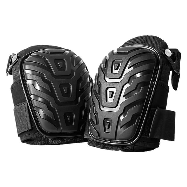 1 Paire de Genouillères avec Sangles Réglables Coque en PVC Genouillères pour Protection de Travail Intensif Coussin de Protection de Travail