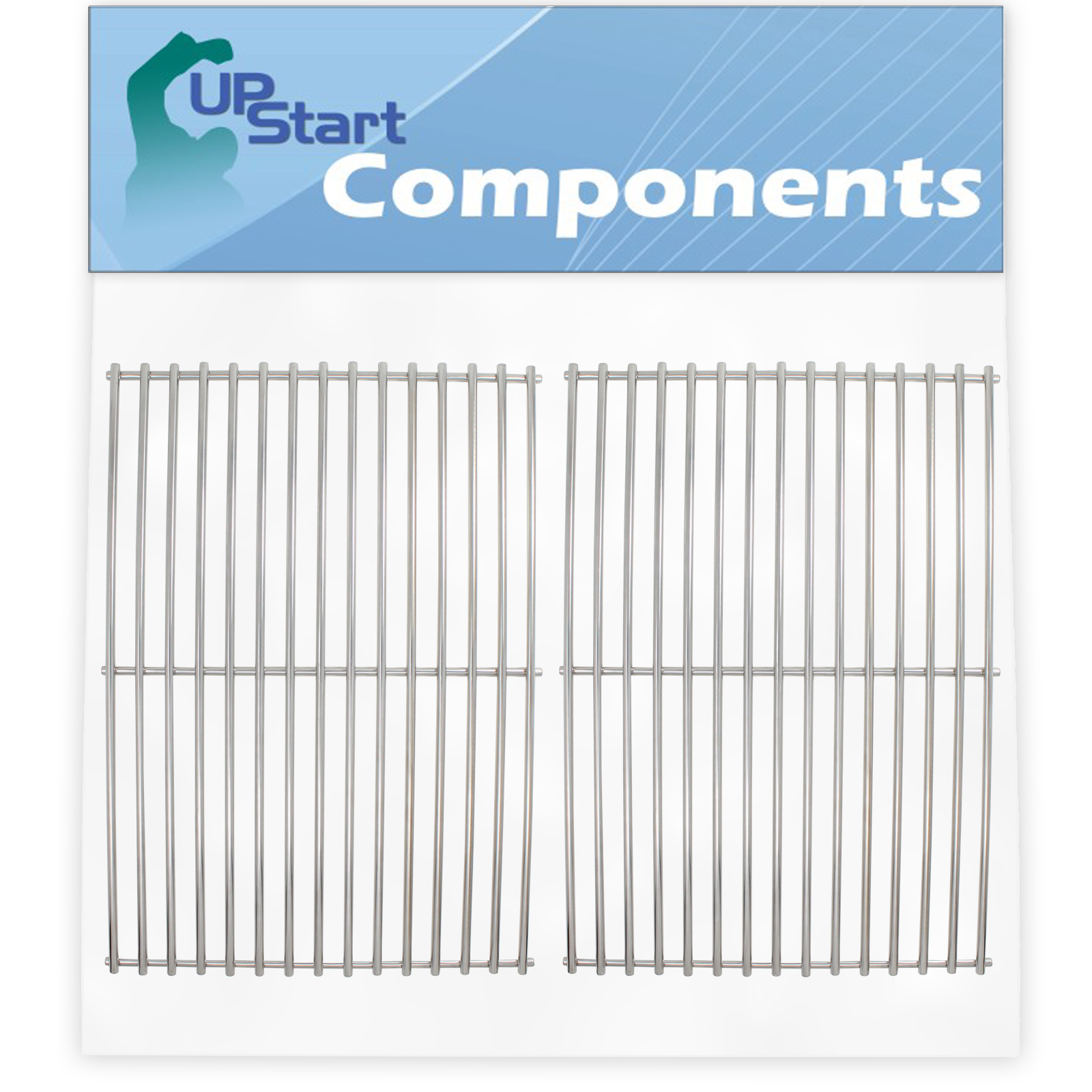2-Pack BBQ Grill Cooking Grates Replacement Parts for Coleman 85-3028-6 - Compatible Barbeque Grid 18 1/4" - image 1 of 4