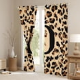 thumbnail image 3 of Castle Fairy Leopard Bow Letter D Black Out Curtains for Girls,Old Fashion Curtains Pack of 2 (42x63 Each), 3 of 6