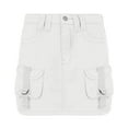 thumbnail image 5 of Sngxgn Skirts for Women Elastic High Waisted Skirt Womens Summer Skirts Trendy(White,M), 5 of 6