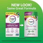 Prenatal One Multivitamin with Vitamin C | 30 Vegan Caplets | by Rainbow Light