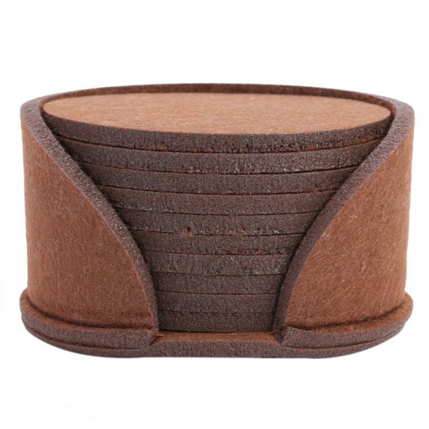 Posavasos de fieltro flexibles, juego de 10, resistente a las manchas, fácil de limpiar, apto para lavavajillas, resistente a los arañazos, antiescaldado, duradero