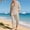 Khaki, variant on Mens Vacation Outfits Sets 2 Piece Soft Hooded Long Sleeve Button Up Shirt Breathable Drawstring Pants Suits for Island Party