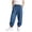 Dark Blue#1, variant on Little Girls Wide Leg Jeans,Summer Lightweight Denim Bellbottoms,Bow Ruffle Hem Elastic Waist Pants with Side Pockets,Casual Daily Pants for Kids 3-16 Years