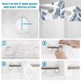 thumbnail image 4 of No Hook Shower Curtain, Blue Botanical Shower Curtains for Bathroom with See Through Top Window, Pastoral Elegant Spring Floral Waterproof & Washable Bath Curtain Stall 48"x72", 4 of 9