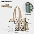 thumbnail image 5 of Teacher Tote Bag,Cute Dachshund Teacher Utility Tote Bag,Large Work Tote Bags for Women with Multiple Pockets,Top Zipper Closure,13.8x10.6x6.7 Inch, 5 of 5