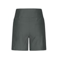 thumbnail image 4 of Hueook Womens Shorts Workout Knee Length Stretch Twill Shorts Thin Waist Pull Regular Hiking Shorts Bermuda Summer Casual with Pockets Gray 5X, 4 of 7