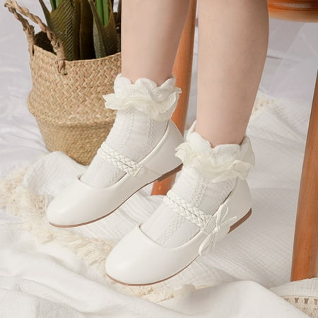 

Toddler Girls Mary Jane Shoes With Sweet Bow Decor