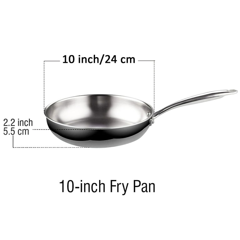 Wolfgang Puck Cookware 10 Inch Chicken Fryer 18-10 Stainless Steel Skillet  0308