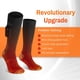 thumbnail image 3 of Calcetines calefactables para hombres y mujeres, calcetines calefactables mejorados 2022, superficie calefactora grande de 70 ℃ para evitar dedos fríos, calcetines calefactables para acampar, senderismo, motocicleta y esquí Rojo Verde MX-0132863FYD, 3 of 5