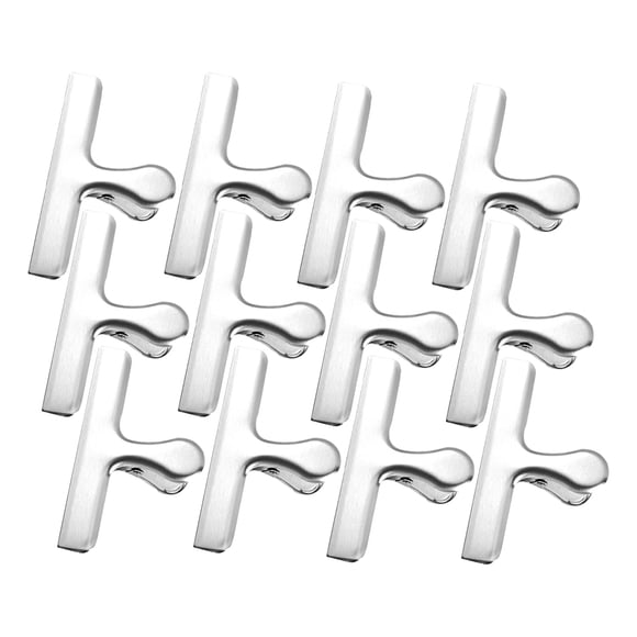 Toystoory Clips prácticos para bolsas de virutas de Metal, 12 piezas, sella aperitivos con facilidad, hecho de Clip de sellado de acero Almacenamiento y organización del hogar grande 12*7cm