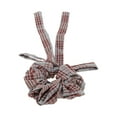 thumbnail image 4 of Unique Bargains 1 Pc Scrunchie Fashion Plaid Bow Ribbon Hair Elastics Red, 4 of 5