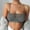 Gray, variant on Women Lace Crop Tops Bra Tube Top Lace Camisole Wrap Top Bandeau Slim Solid Tanks Underwear