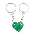thumbnail image 1 of Couple Heart Keychain Set Brick Heart Keychain For Boyfriend Girlfriend Xmas Gifts, 1 of 4