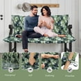 thumbnail image 4 of Porch Swing Cushion 40in, Waterproof Bench Cushion for Outdoor Furniture, 2-3 Seater Replacement Glider Cushion with Ties for Backyard and Garden（palm 40"), 4 of 7