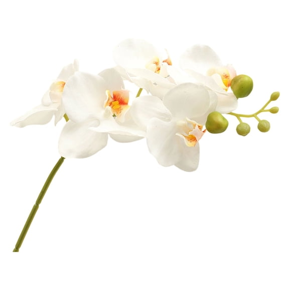 Silk Butterfly Orchid Artificial Flowers, 17 Inch Real Touch Faux Orchids with Lifelike Petals for Wedding Dining Table Centerpiece Home Decoration, 1 Artificial Flower