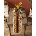 thumbnail image 5 of Orange Sunflower Pumpkins Table Runner 120 Inches, Pastoral Botanical Rustic Bed Runner Dresser Scarves Tabletop for Indoor Outdoor Parties/Ceremony/Banquet, 13"x 120", 5 of 8