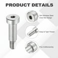 thumbnail image 3 of 4 Pcs 304 Stainless Steel Shoulder Bolt 10mm Shoulder Dia 20mm Shoulder Length M8x1.25 Thread Hex Socket Shoulder Bolts for Hydraulic Injection Molding Machinery Industries, 3 of 6