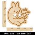 thumbnail image 2 of Cute Kawaii Bunny Rabbit Eating a Carrot for Lunch Wood Buttons for Crochet Knitting Sewing DIY Craft - 1.00 Inch Medium (7pcs), 2 of 7