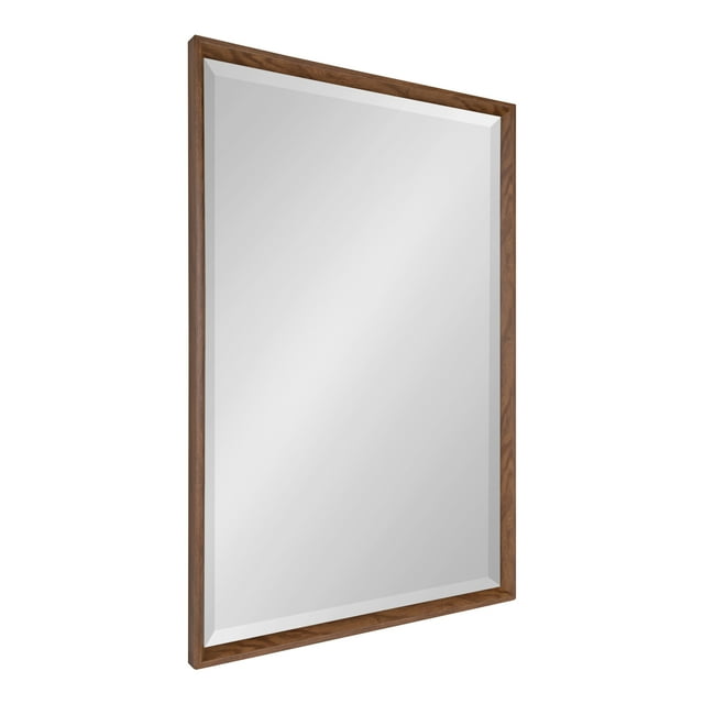 Kate and Laurel Calter Framed Wall Mirror, 25.5x37.5, Walnut Brown