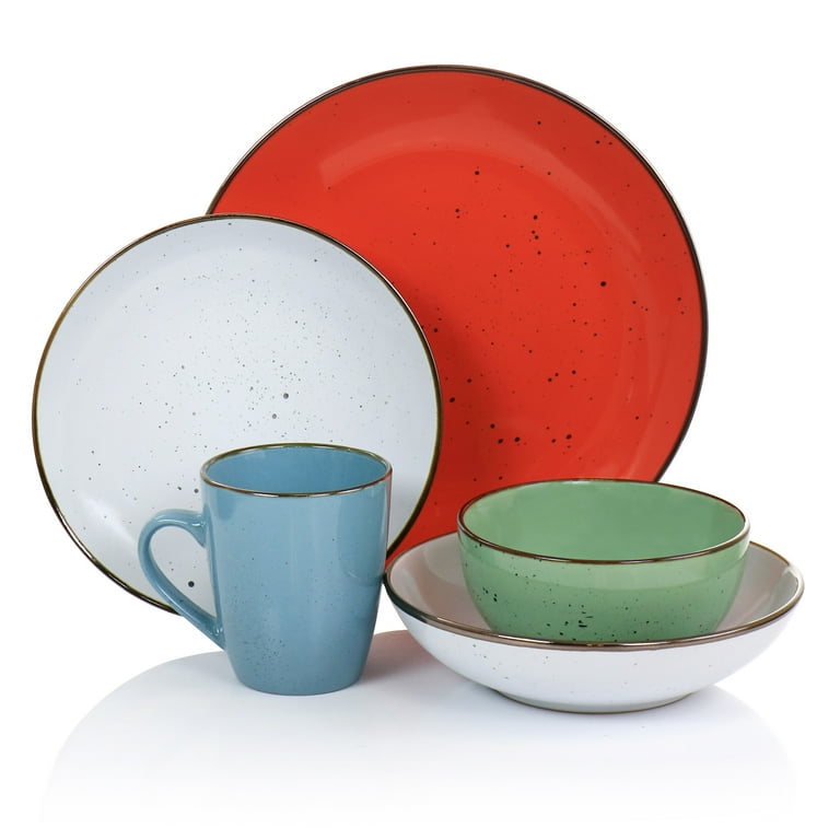 Elama Zen Rust Mozaik 16 Piece Dinnerware Set - Walmart.com