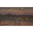 thumbnail image 3 of Herman Norrman 18x12 Black Modern Framed Museum Art Print Titled - Moonlit Landscape (1901), 3 of 5