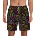 thumbnail image 2 of Picia Casino Icons pattern Mens Swim Trunks with Compression Liner Stretch Beach Shorts Quick Dry with Zipper Pockets No-Chafing Board Shorts-XX-Large, 2 of 9