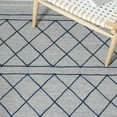 thumbnail image 6 of SAFAVIEH Striped Kilim Forrester Striped Area Rug, Silver/Grey, 8' x 10', 6 of 11
