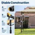 thumbnail image 4 of SPECSTAR 8' x 5' Grill Gazebo Canopy, Outdoor BBQ Gazebo Shelter with 2 Side Shelves & Double-Tiered Top, Taupe, 4 of 8