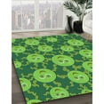 thumbnail image 2 of Ahgly Company Indoor Square Patterned Nebula Green Area Rugs, 5' Square, 2 of 6