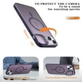 thumbnail image 4 of for iPhone 15 Back Case with Camera Stand, Compatible with Magsafe Military Grade Shockproof Protective Translucent Matte Magnetic Slim Fit Phone Case for iPhone 15, Purple, 4 of 6