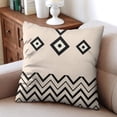 thumbnail image 4 of Black and White Geometric Throw Pillow Covers,Farmhouse Minimalism Throw Pillow Covers 20"x20", Set Of 2, Linen Study Sofa Cushion Cover Indoor Living Room Home Decor, 4 of 7