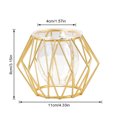 thumbnail image 4 of Hexagonal Gold Iron Flower Stand, Hydroponic Container, Glass Vase Decoration, Home Desktop Decoration, Plant Flower Arrangement Container, 4 of 8