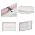 thumbnail image 3 of Unique Bargains 1 Pc Women Portable Clear Flat Makeup Bag for Vacation Camping Travel Gym PU Leather Pink, 3 of 4