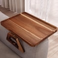 thumbnail image 1 of Bandeja plegable para brazo de sofá Danfoxer de madera de acacia 33 x 24 x 2 cm, 1 of 6